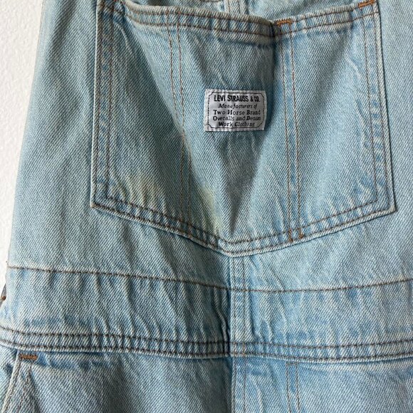 Vintage Levi’s Denim Short Overalls – Light Wash – Button Sides - Picture 2 of 2
